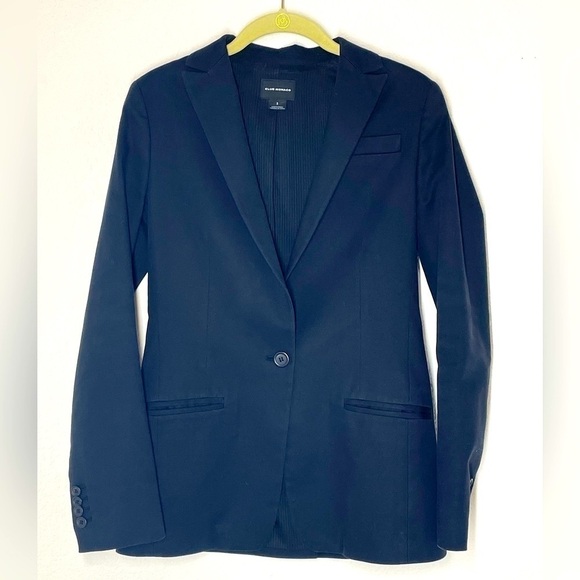 Club Monaco blazer black sz 2 stretch cotton spandex blend - Picture 1 of 9